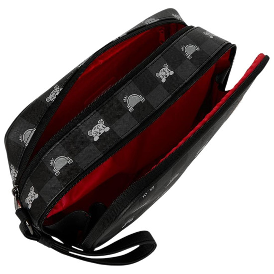 Sprayground Νεσεσέρ Gray Peeking Character Check Toiletry Brick Bag